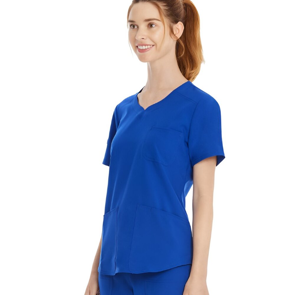 NEW 3XL Blue V-Neck Women's Scrub Top